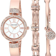 Anne Klein 安妮·克莱恩 AK/3294RGST 施华洛世奇水晶 女士手镯手表套装 到手228元