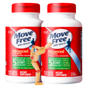 Move Free益节氨糖绿瓶 硫酸软骨素 美国进口维骨力MSM 氨基葡萄糖骨维力中老年人120粒*2