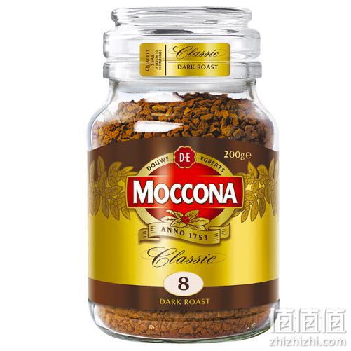 摩可纳 Moccona 超值200g无蔗糖添加 经典深度烘焙冻干速溶黑咖啡
