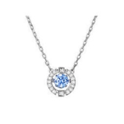 SWAROVSKI 施华洛世奇 SPARKLING DANCE系列 5279425 跳动的心项链 38cm 蓝色