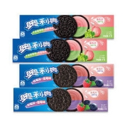 OREO 奥利奥 夹心饼干休闲零食 营养早餐饼干 办公室下午茶网红小吃 缤纷双果味 双口味组合装97gX4包