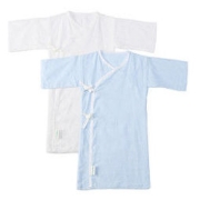 Purcotton 全棉时代 礼盒装长款纱布婴儿服59/44蓝色+白色 2件/盒（建议0-3个月）