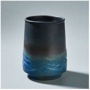 容山堂 陶瓷星蓝水杯 7.8x10x5.9cm 310ml 国风杯子 创意个性潮流茶具