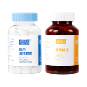 DR.ROOS 袋鼠医生 酒精棉球 100粒+碘伏棉球 100粒