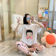 BONAS 宝娜斯 女士卡通睡衣家居服套装 多色
