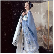 桔屿 唐制汉服 阳春白雪 诃子裙大袖衫六件套