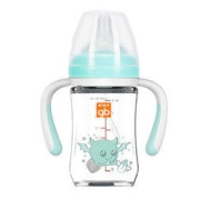 gb 好孩子 宽口径玻璃奶瓶 天使饿魔系列 180mL 浅绿