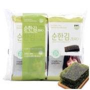 bebefood 宝宝福德 韩国原装进口 原味烤海苔(不添加油盐 海苔含量100%) 儿童零食紫菜片 1.45g*8包装