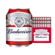 临期品：Budweiser 百威 啤酒经典迷你啤酒 255ml*24小罐