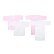 PLUS会员：Purcotton 全棉时代 盒装纯棉纱布婴儿服长款1盒短款1盒 粉色+白色