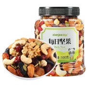 88VIP：鲜记每日坚果500gx1罐孕妇健康混合果干饱腹代餐休闲办公零食小吃
