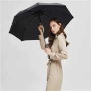 网易严选 防泼水自动折叠晴雨伞 黑色×2件
