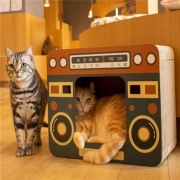 D-cat 多可特 波奇猫抓板猫窝一体 复古收音机 12斤内猫咪适用 *2件