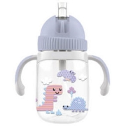 LOCK&LOCK 乐扣乐扣 ABF680 儿童吸管杯 小恐龙款 240ml 紫色