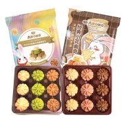 天猫U先：AKOKO 小花曲奇法式+经典六味68g*2袋