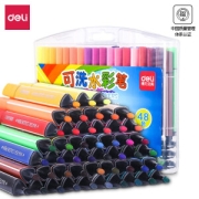 deli 得力 70660 可水洗水彩笔/粗三角杆 48色