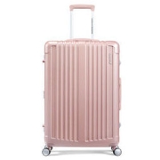 AMERICAN TOURISTER 美旅 铝框拉杆箱 潮男女商务万向轮行李箱 25英寸TSA密码箱旅行箱BB5玫瑰金色