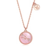 CHOW TAI SENG 周大生 女士十二星座贝母锁骨链 S1PC0011XL-1