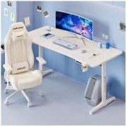 anda seaT 安德斯特 家用电竞桌椅套装 电动升降1.6m+ 冰雪王座茶白色