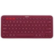 logitech 罗技 K380 79键 2.4G蓝牙 双模无线薄膜键盘 红色 无光 电池