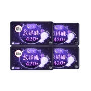 88VIP：kotex 高洁丝 放肆睡超长夜用卫生巾 420mm 4片*4包  *4件