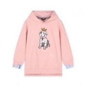 HAZZYS 哈吉斯 HZOQGD30CQ565 女童连帽卫衣 橙粉色 110cm