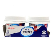 meiji 明治 保加利亚式酸奶 清甜原味100g×4杯 凝固型 低温酸奶 明治特选LB81乳酸菌