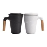 南山先生 创意陶瓷马克杯带过滤茶杯 环保礼盒