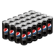 pepsi 百事 可乐 无糖黑罐 Pepsi 碳酸饮料 细长罐 330ml*24罐 整箱装 新老包装随机发货 百事出品