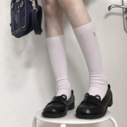 sheep puff 绵羊泡芙 Lolita洛丽塔 小熊面包 日系圆头女鞋 黑色