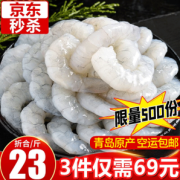 PLUS会员：渔游记 冷冻翡翠生虾仁 500g