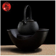 山本堂 铁壶铸铁手工泡茶烧水煮茶无涂层日本工艺南部铁器电陶炉家用煮茶器套装 素肌铁壶茶炉套装