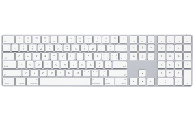 Apple 带有数字小键盘的妙控键盘 - 中文 (拼音) - 银色 适用MacBook 无线键盘