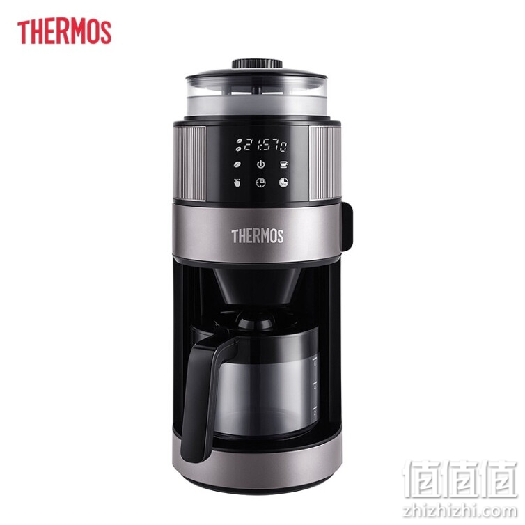 膳魔师（THERMOS）全自动滴漏式磨豆咖啡机家用商用豆粉两用防尘防漏控温可拆卸EHA-3461E 咖啡机