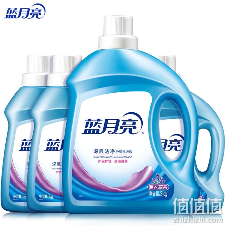 蓝月亮 深层洁净护理洗衣液精选全瓶套装 3kg瓶+1kg瓶*3 薰衣草香 强效去污 省水电易漂洗(新老包装随机发货)