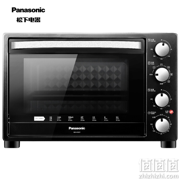 松下（Panasonic）NB-H3201 家用电烤箱32L大容量 上下独立温控 覆铝板内腔