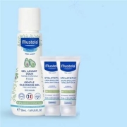 天猫U先：mustela妙思乐 小样3件套 洗发露50ml+润肤霜10ml+润肤膏10ml