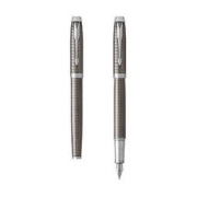 PARKER 派克 IM系列 钢笔 金属灰格纹 F尖
