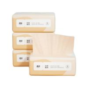 柔韧四层！惠寻 竹浆本色抽纸 4层50抽5包(170mm*115mm)