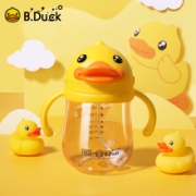 PLUS会员：B.DUCK小黄鸭 儿童水杯 280ml *2件+婴儿棉签*2件