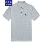 SIPOOSAN 西普森 刺绣短袖POLO衫男