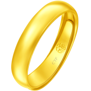 CHOW TAI FOOK 周大福 男士福字活口足金戒指 EOF133 4.3g