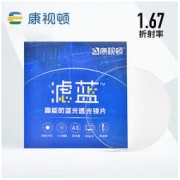 康视顿 1.67防蓝光膜非球面镜片2片（送店内150元内镜框一副）