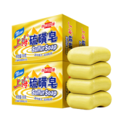 SHANGHAIXIANGZAO 上海香皂 上海硫磺皂130g4块抑菌除螨洗脸洗手皂洗发洗头洗澡正品