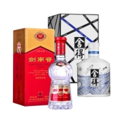 再降价，剑南春 水晶剑 52度 浓香型白酒 500ml+舍得 艺术舍得 致敬中法系列 蓝鼎 52度 浓香型白酒 500ml