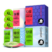 大象 避孕套 15只*1盒（舒适装*6只+螺纹*3只+果香*3只+k纹*3只）