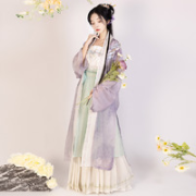 柏粟 锦书 宋制汉服 百迭裙吊带套装 春夏女装
