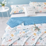 plus会员：博洋家纺 全棉可水洗夏凉被 —悠然卉语 200*230cm