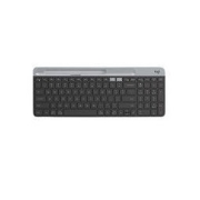 logitech 罗技 K580 101键 2.4G蓝牙 优联 双模无线薄膜键盘 黑色 无光