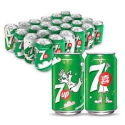 pepsi 百事 7-Up 七喜 碳酸饮料 柠檬味 330ml*24听 罐装